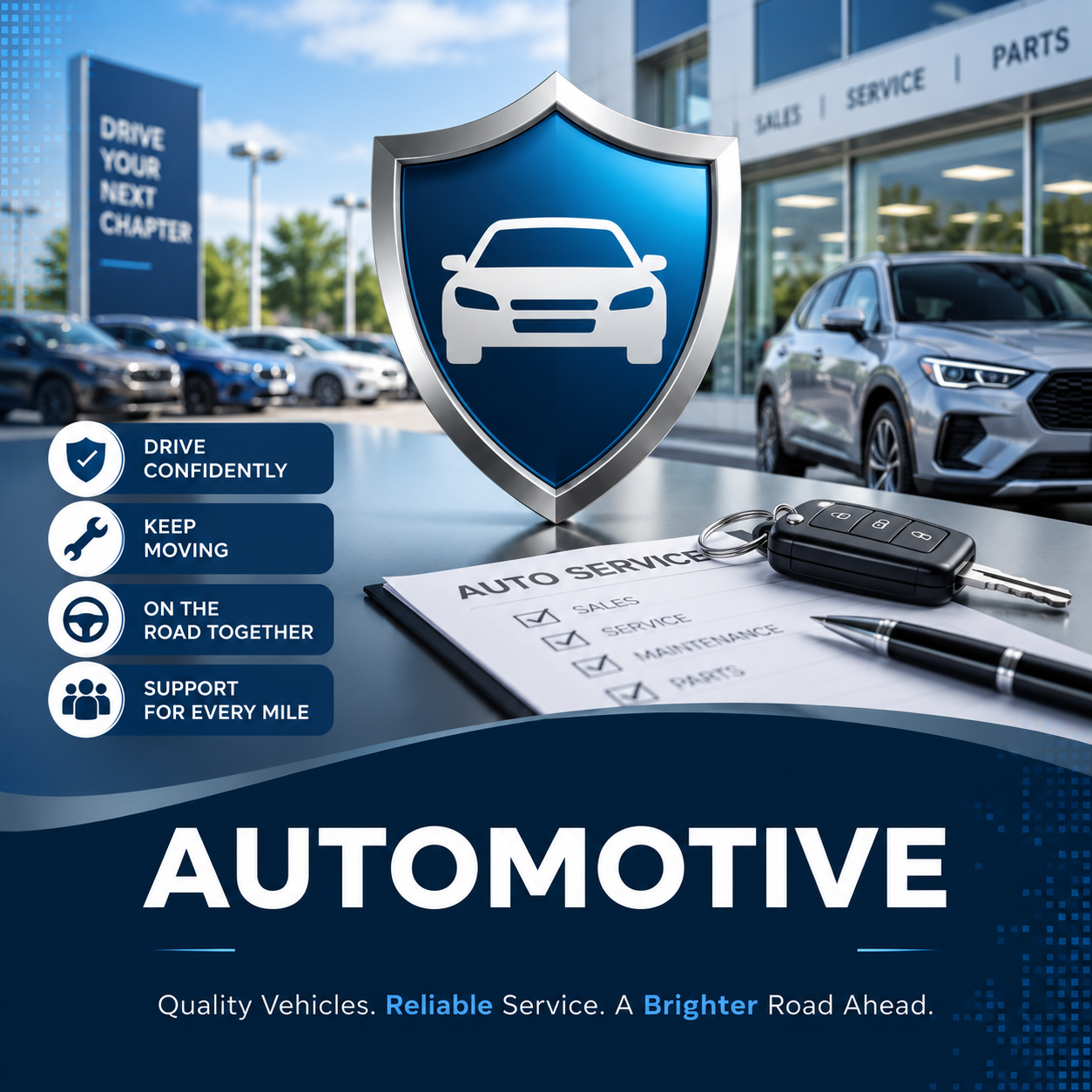 Car dealership showroom representing the automotive industry