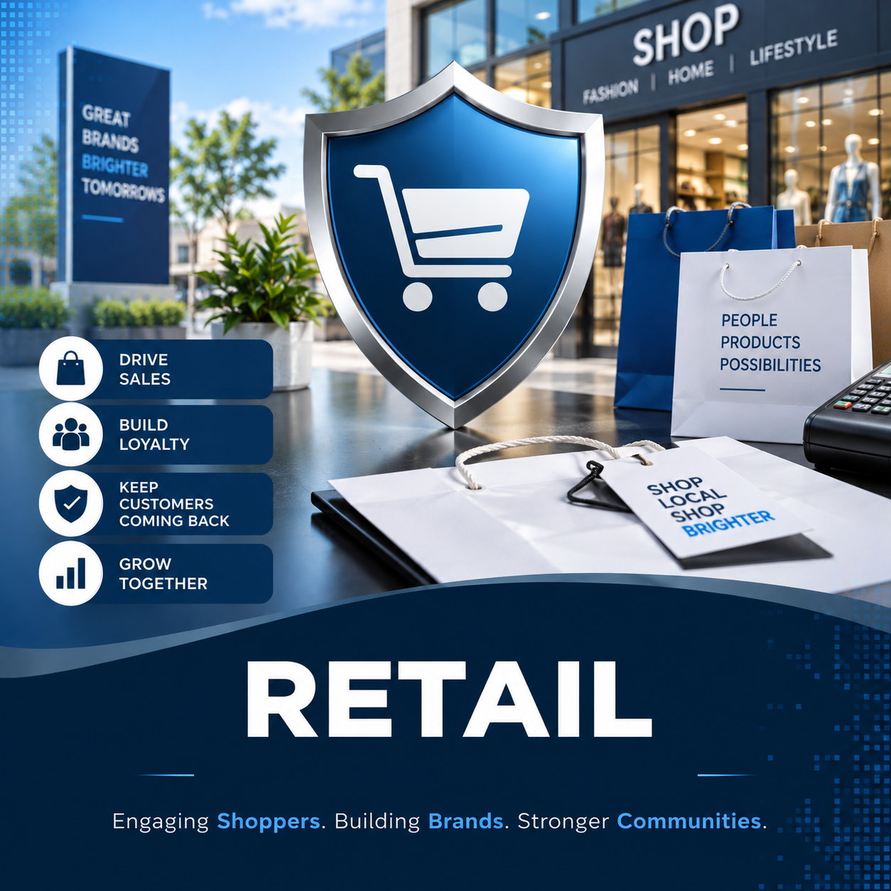 Retail store interior representing the retail industry